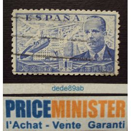 Espagne.. 1ptas Juan De La Cierva . Oblitéré.