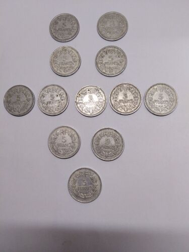 Lot De 12 Pièces De 5 Francs Lavrillier De 1945 À 1950