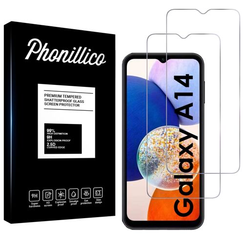 Verre Trempé Pour Samsung Galaxy A14 [Pack 2] Film Vitre Protection Ecran Phonillico©