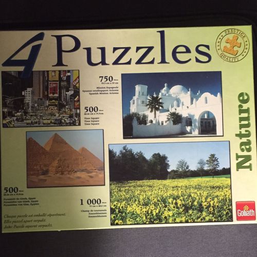 4 Puzzles Time Square - Mission Espagnole - Pyramide De Gizeh - Champ De Tournesol