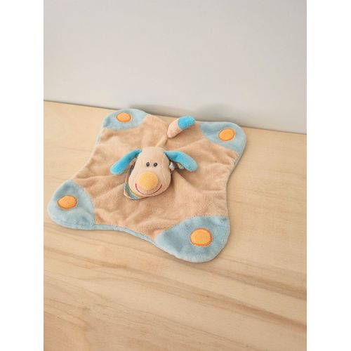 Doudou Chien Bleu Beige Nattou
