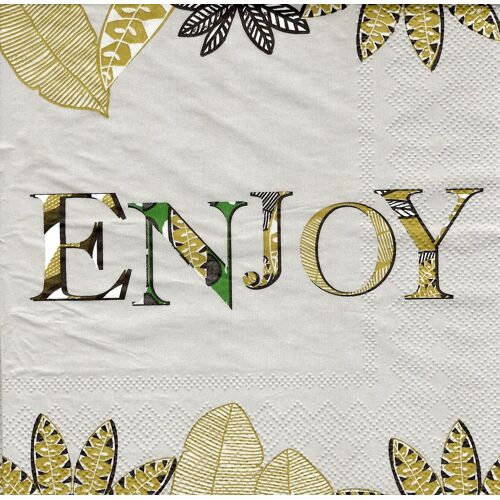 Lot De 2 Serviettes Déco En Papier: Enjoy