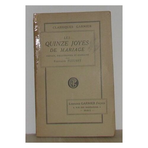 Les Quinze Joyes De Mariage