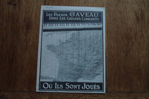 Publicité Années 1914      Les Pianos Gaveau