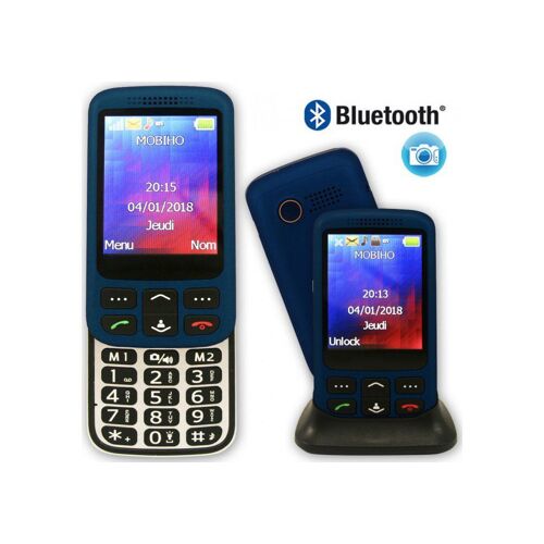 Téléphone portable Mobiho Le zip elegant bleu 3G