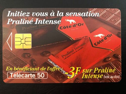 Télécarte 50 Côte D'or Praliné Intense 05/95