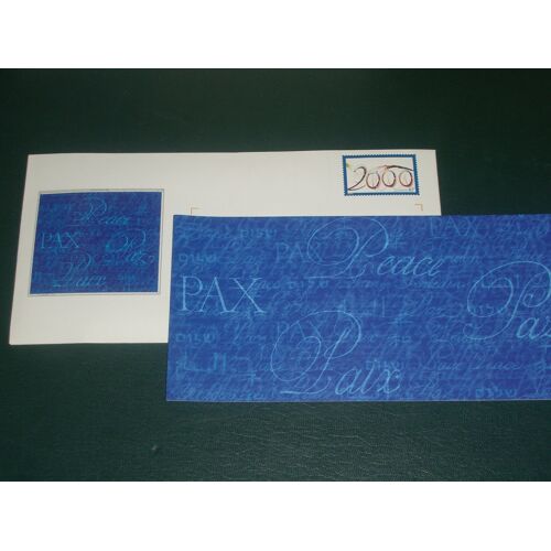 Enveloppe P A P , Thème Paix , Année 2000