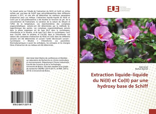 Extraction Liquide-Liquide Du Ni(Ii) Et Co(Ii) Par Une Hydroxy Base De Schiff