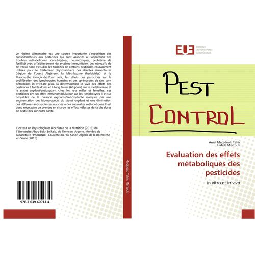 Evaluation Des Effets Métaboliques Des Pesticides