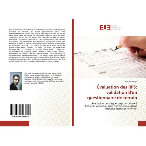 Évaluation Des Rps: Validation D'un Questionnaire De Terrain