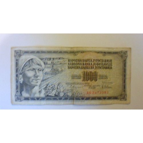 Yougoslavie 1000 Dinara 1978