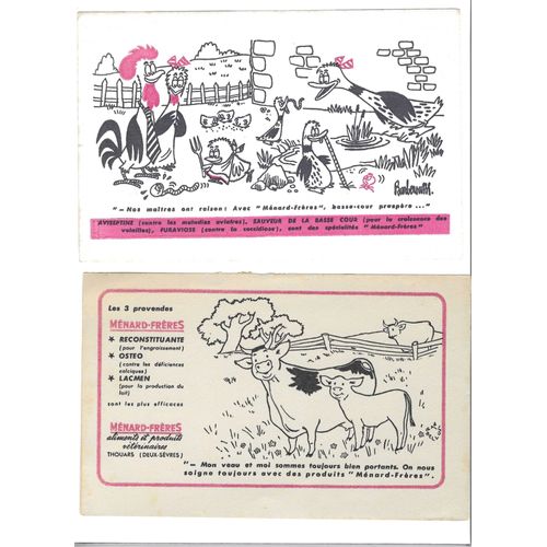 Lot De 6 Buvards Publicitaires Différents Des Années 50/60, De Diverses Marques, Sur Le Thème Des Produits Agricoles - Buvards En Bon État (La Plupart En Très Bon État) - Voir Descriptif.