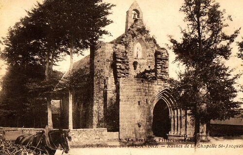 Carte Postale Ancienne, Côtes D'armor ( 22 ), Environs Du Val André, Ruines De La Chapelle Saint Jacques