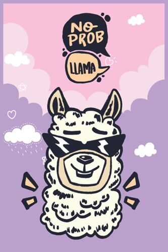 No Prob: Llama Spiral Blank Lined Notebook - Funny Gift Idea For Men Women Kids Notebook, Journal, Diary