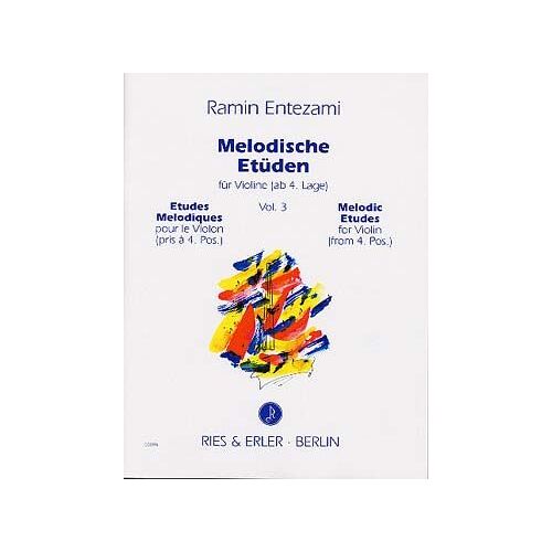 Entezami Etudes Mélodiques Pour Le  Violon Vol. 3 4ème Position