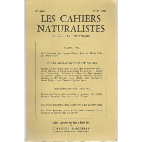 Les Cahiers Naturalistes N 57