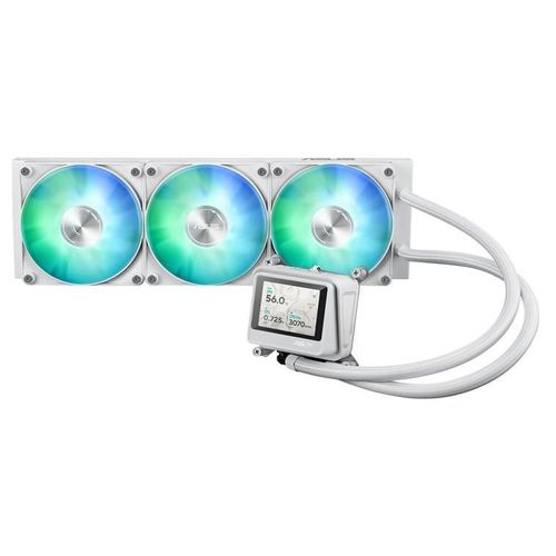 ASUS MAX Gaming LC 360 ARGB LCD - White Edition - système de refroidissement liquide de processeur - Taille de radiateur : 360 mm - (pour : AM4, AM5, LGA1851, LGA1700) - cuivre - 120 mm