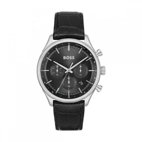 Boss Gregor Montre Homme Chronographe Acier Cuir Noir 1514049