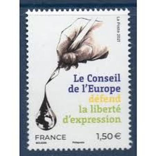 Unesco : Liberté D'Expression Année 2021 Timbre De Service N° 181 Yvert Et Tellier Luxe