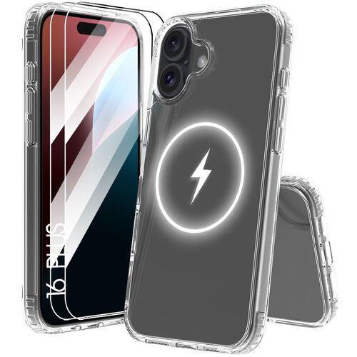 Coque pour iPhone 16 Plus avec Ronde Magnétique + 2 Verres Trempés Transparents - E.F.Connection