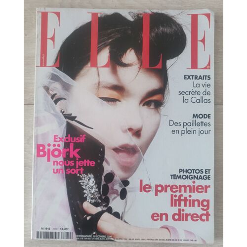 Vintage Pop Rock Magazine: Bjork " Nous Jette Un Sort " Revue Elle Octobre 2000.