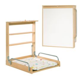 Roba Table À Langer Murale Pliable + Matelas À Langer "Waldhochzeit" - Naturel