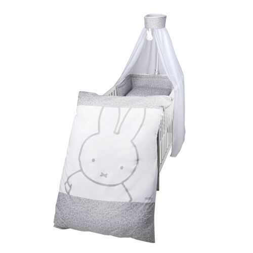 Linge Pour Lit Bébé "Miffy®" 4 Pcs. Incl. Parure De Lit, Nid Et Baldaquin