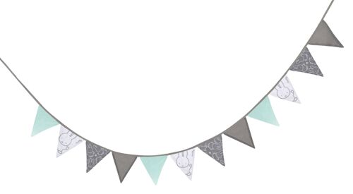 ROBA Guirlande de 12 Fanions en Tissu "miffy®" - 2m - pour chambre enfant
