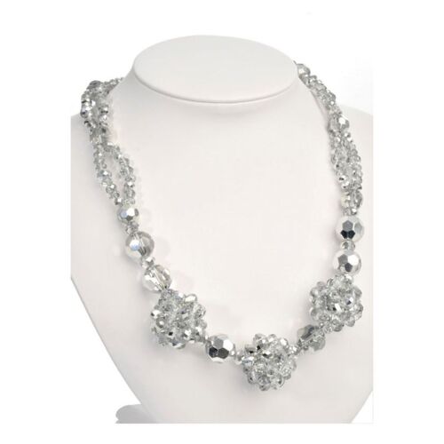 Collier Déco avec Boules "Cristal" 18cm Gris
