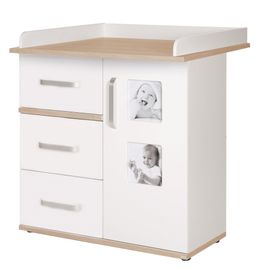 Commode À Langer Roba Pia - 3 Tiroirs 1 Porte - Blanc