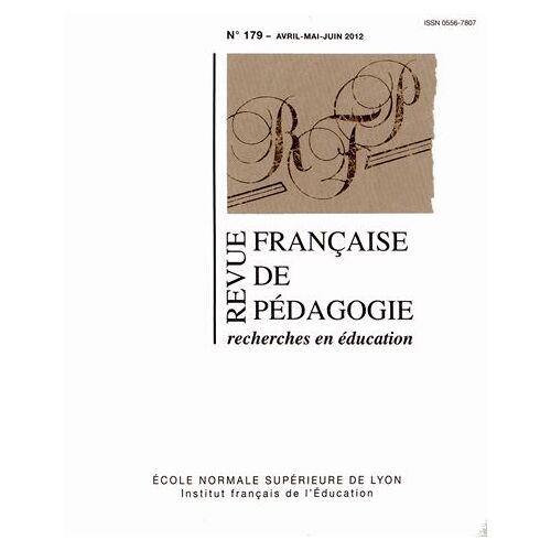 Revue Française De Pédagogie N° 179, Avril-Mai-Ju