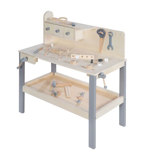 Établi à Outils Pour Enfants VEVOR 56 Pièces - Avec Perceuse électrique Réaliste, Pliable - Âge 3 Ans Et Plus