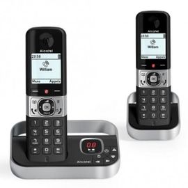 Alcatel F890 Voice Duo zwart Téléphone DECT Identification de l'appelant Noir, Argent