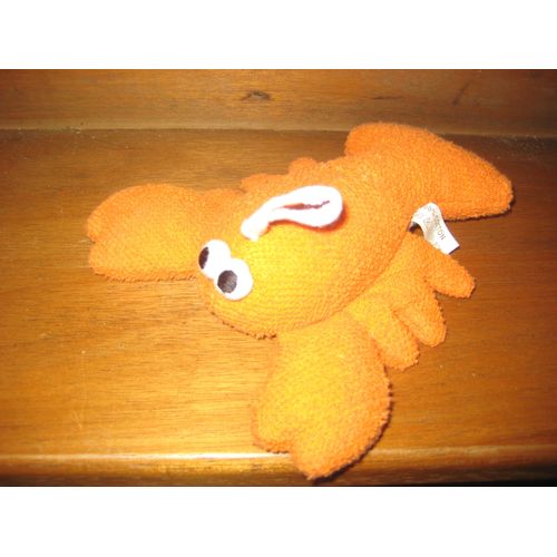Doudou Crabe Orange Tissu Éponge 19 Cm