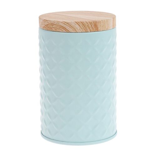 Boîte en étain à Grain de bois haut de gamme 7.3x11.5cm, boîte de rangement en métal solide, organisateur de maison, boîtes de café et de thé, cadeaux de noël