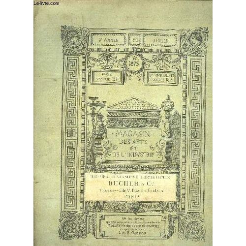 Magasin Des Arts Et Des Industrie - Cinquieme Annee N° 1
