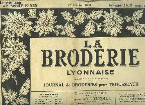La Broderie Lyonnaise, N°888 - 41e Année