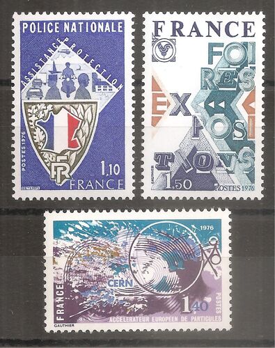 1907 À 1909 (1976) Police Nationale / C E R N / Foires Expositions N** (Cote 2,7e) (7533)