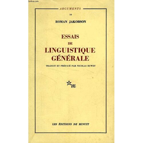 Essais De Linguistique Generale