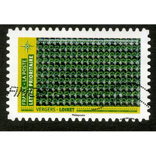 Timbre Oblitéré Vergers, Loiret, France, La Poste, Lettre Prioritaire