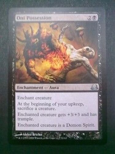 Carte Magic The Gathering - Possession Par Un Oni (Oni Possession) - Vo Edition Duel Decks Divine Vs Demonic 51/62 Unco