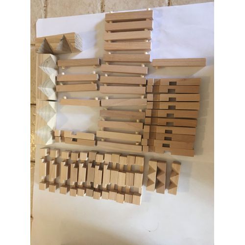 Lot De Diverses Pièces En Bois Kapla / Jeux De Logique