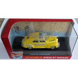 Atlas 1/43 Peugeot 203 Berline Jaune "L'etape Tour Du Sud" "Spirou Et Fantasio"-Atlas