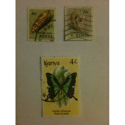 Lot De 3 Timbres Faune Kenya