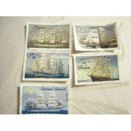 Lot 5 Timbres Voiliers De L'armada : Belem, Cuauhtemoc ...