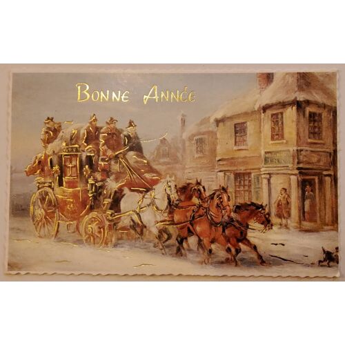 Carte Postale Ancienne Ref 69, V?Ux, Bonne Année, Calèche