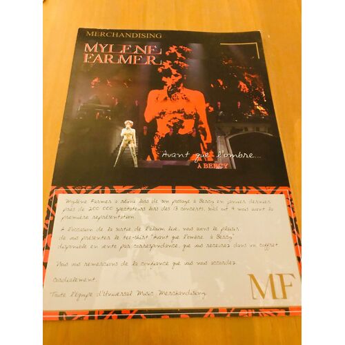 Merchandising Mylene Farmer "Avant Que L'ombre À Bercy"