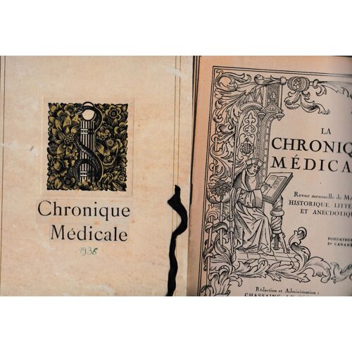 La Chronique Médicale : Revue Bimensuelle De Médecine Scientifique, Littéraire & Anecdotique.1936 Année Complète Cabanes, Dr. Augustin, Rédacteur-En-Chef Date D'Édition : 1936, 12 Revues -