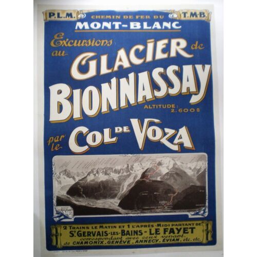 Affiche Mont Blanc Glacier Bionnasay