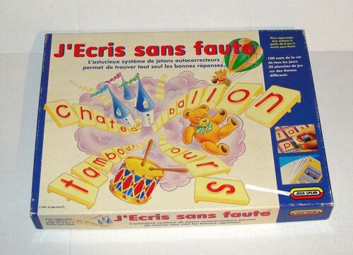 J'ecris Sans Faute Jeux Spear Vintage 1994 Jetons Autocorrecteurs